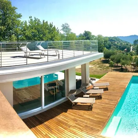 Olympia Pool Sea View Mountains Nature Sleeps 8 Air Conditioning Wi-fi