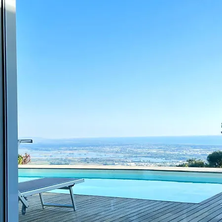 Olympia Pool Sea View Mountains Nature Sleeps 8 Air Conditioning Wi-fi